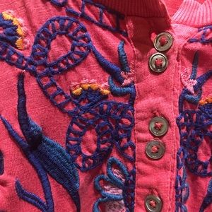 Sundance Henley Embroidered Pink S